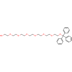Chemical structure of Tr-PEG7-OH , CAS 745048-17-3, AChemBlock AD287296