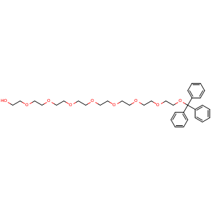 Chemical structure of Tr-PEG8-OH , CAS 1144113-16-5, AChemBlock AD287297