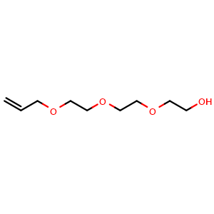 Chemical structure of Allyl-PEG3-OH , CAS 26150-05-0, AChemBlock AD287298