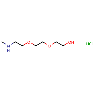Chemical structure of Hydroxy-PEG2-methylamine (HCl) , AChemBlock AD287300