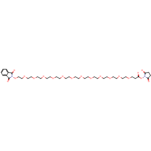 Chemical structure of NHPI-PEG12-C2-NHS ester , CAS 3031166-51-2, AChemBlock AD287303
