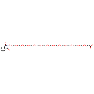 Chemical structure of NHPI-PEG12-COOH , AChemBlock AD287304