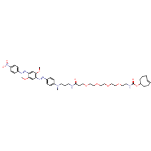 Chemical structure of (4E)-TCO-PEG4-BHQ2 , AChemBlock AD287315