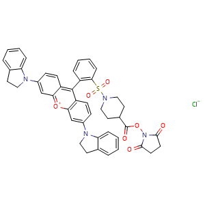 Chemical structure of QSY21 NHS , CAS 304014-13-9, AChemBlock AD287316
