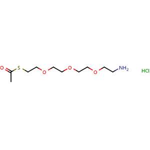 Chemical structure of AcS-PEG3-NH2HCl , AChemBlock AD287324