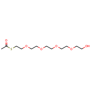 Chemical structure of AcS-PEG5-OH , CAS 1000415-61-1, AChemBlock AD287326