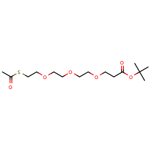 Chemical structure of AcS-PEG3-t-butyl ester , CAS 1818294-27-7, AChemBlock AD287330