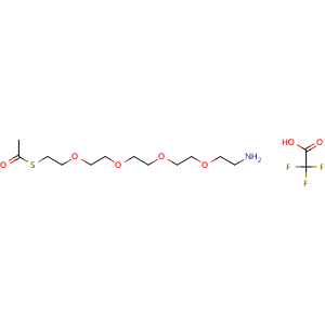 Chemical structure of Acs-PEG4-NH2 (TFA salt) , AChemBlock AD287339