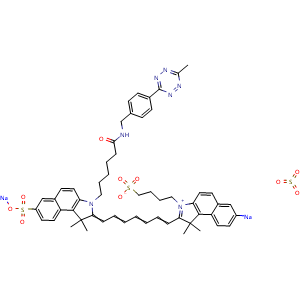 Chemical structure of DiSulfo-ICG Me-tetrazine , AChemBlock AD287343