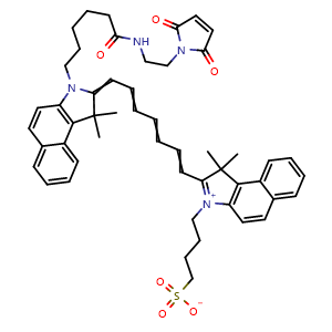 Chemical structure of ICG-maleimide , CAS 2143933-81-5, AChemBlock AD287345