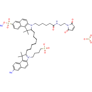 Chemical structure of DiSulfo-ICG maleimide , AChemBlock AD287346