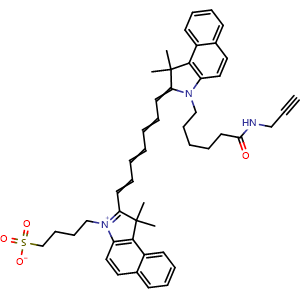 Chemical structure of ICG-alkyne , CAS 1622335-41-4, AChemBlock AD287353