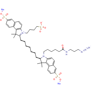 Chemical structure of Disulfo-ICG-azide , AChemBlock AD287354