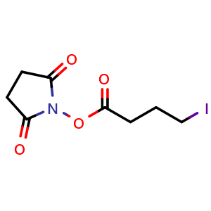 Chemical structure of 4-Iodobutanoicacid NHS ester , CAS 205187-88-8, AChemBlock AD287356