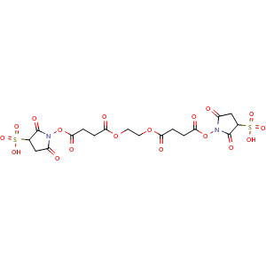 Chemical structure of Sulfo-EGS (ethylene glycol bis(sulfosuccinimidyl succinate)) , CAS 167410-92-6, AChemBlock AD287357