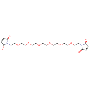 Chemical structure of Mal-PEG6-Mal , CAS 2752168-26-4, AChemBlock AD287366