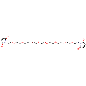 Chemical structure of Mal-PEG8-Mal , AChemBlock AD287367