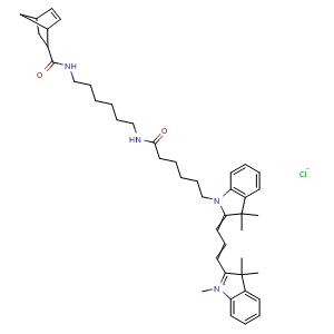 Chemical structure of Norbornene-Cy3 , AChemBlock AD287383