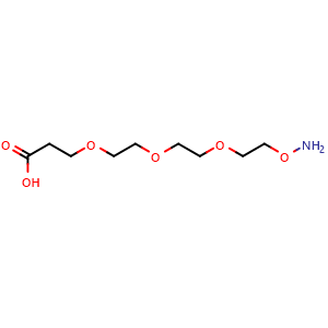Chemical structure of Aminooxy-PEG3-acid , CAS 1807540-79-9, AChemBlock AD287391