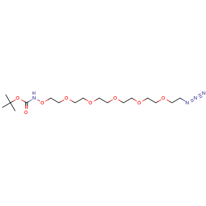 Chemical structure of t-Boc-Aminooxy-PEG5-azide , CAS 2250216-95-4, AChemBlock AD287392