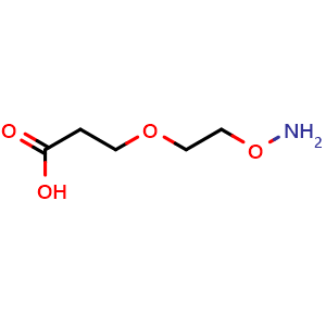 Chemical structure of Aminooxy-PEG1-acid , CAS 1591849-14-7, AChemBlock AD287395