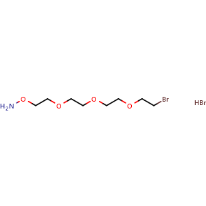 Chemical structure of Aminooxy-PEG3-bromide hydrobromide , CAS 2988654-05-1, AChemBlock AD287396