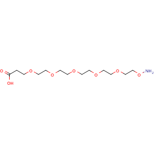 Chemical structure of Aminooxy-PEG5-acid , AChemBlock AD287397