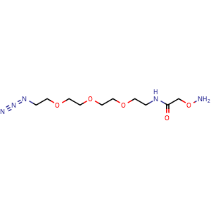 Chemical structure of Aminooxyacetamide-PEG3-azide , CAS 1379761-16-6, AChemBlock AD287400