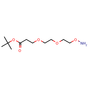 Chemical structure of Aminooxy-PEG2-t-butyl ester , AChemBlock AD287401