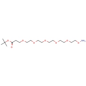 Chemical structure of Aminooxy-PEG5-t-butyl ester , AChemBlock AD287402