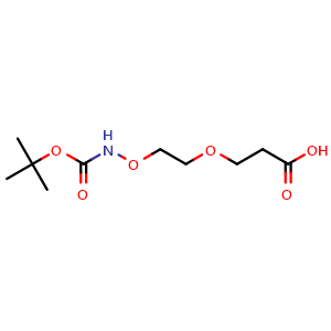 Chemical structure of t-Boc-Aminooxy-PEG1-acid , AChemBlock AD287404