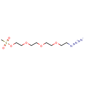 Chemical structure of Azido-PEG4-Ms , CAS 134179-43-4, AChemBlock AD287416