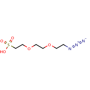 Chemical structure of Azido-PEG2-sulfonic acid , CAS 1817735-39-9, AChemBlock AD287421