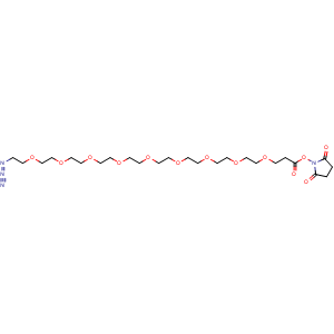 Chemical structure of Azido-PEG9-NHS ester , CAS 2801772-87-0, AChemBlock AD287424