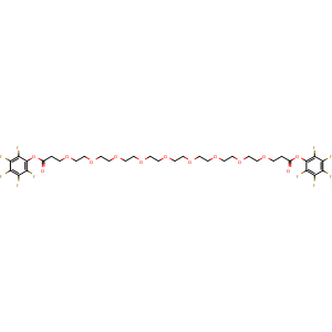 Chemical structure of Bis-PEG9-C2-PFP ester , CAS 1334170-00-1, AChemBlock AD287442