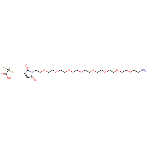 Chemical structure of Mal-PEG8-amine TFA salt , AChemBlock AD287445