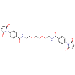 Chemical structure of Mal-ph-CONH-PEG2-CONH-ph-Mal , AChemBlock AD287447