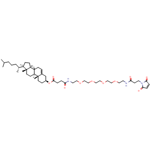 Chemical structure of CLS-PEG4-NH-Mal , AChemBlock AD287448