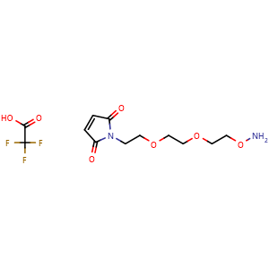 Chemical structure of Mal-PEG2-oxyamine (TFA salt) , AChemBlock AD287453