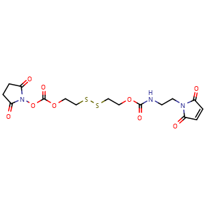 Chemical structure of Mal-SS-NHS , AChemBlock AD287464