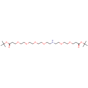Chemical structure of N-(PEG4-t-butyl ester)-NH-PEG2-t-butyl ester , AChemBlock AD287475