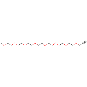 Chemical structure of Propargyl-PEG8-methane , CAS 2730134-74-2, AChemBlock AD287485