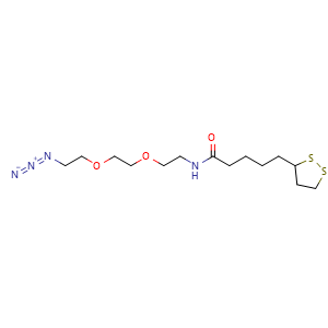 Chemical structure of Lipoamido-PEG2-azide , CAS 1826804-58-3, AChemBlock AD287494