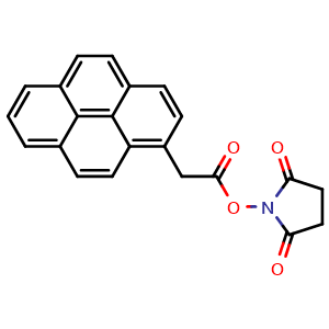 Chemical structure of 1-Pyreneacetic acid NHS ester , CAS 188779-97-7, AChemBlock AD287498