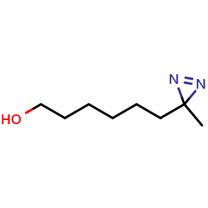 Chemical structure of Me-Diazirine-C6-OH , CAS 493008-72-3, AChemBlock AD287504