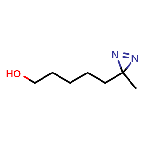 Chemical structure of Me-Diazirine-C5-OH , AChemBlock AD287505