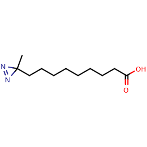 Chemical structure of Me-Diazirine-C9-COOH , AChemBlock AD287510