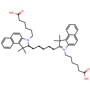 Chemical structure of Cy5.5-(COOH)2 , AChemBlock AD287522