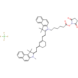 Chemical structure of Cyanine7.5 NHS ester , CAS 2708152-94-5, AChemBlock AD287526