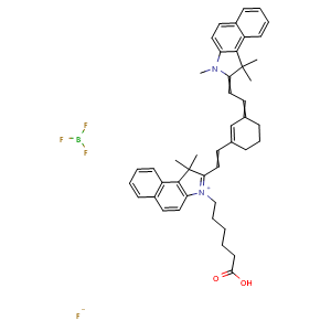 Chemical structure of Cyanine7.5 carboxylic acid (Cyclohexene) (BF4) , AChemBlock AD287530